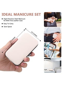 Geosar 12 Sets Manicure Set Nail Clippers Pedicure Kit 8 in 1 Stainless Steel Professional Grooming Kits Nail Care Tools with Travel Case for Men Women(Rose Gold)  - Image 2