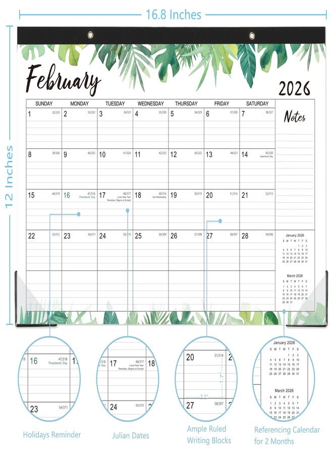 MaaIbok 2026 Desk Calendar - Jan 2026 - Dec 2026, 12 Months Large Monthly Desk Calendar, 17" x 12", Desk Pad, Large Ruled Blocks, to-do List & Notes, Best Desk/Wall Calendar for Planning or Organizing - Image 4