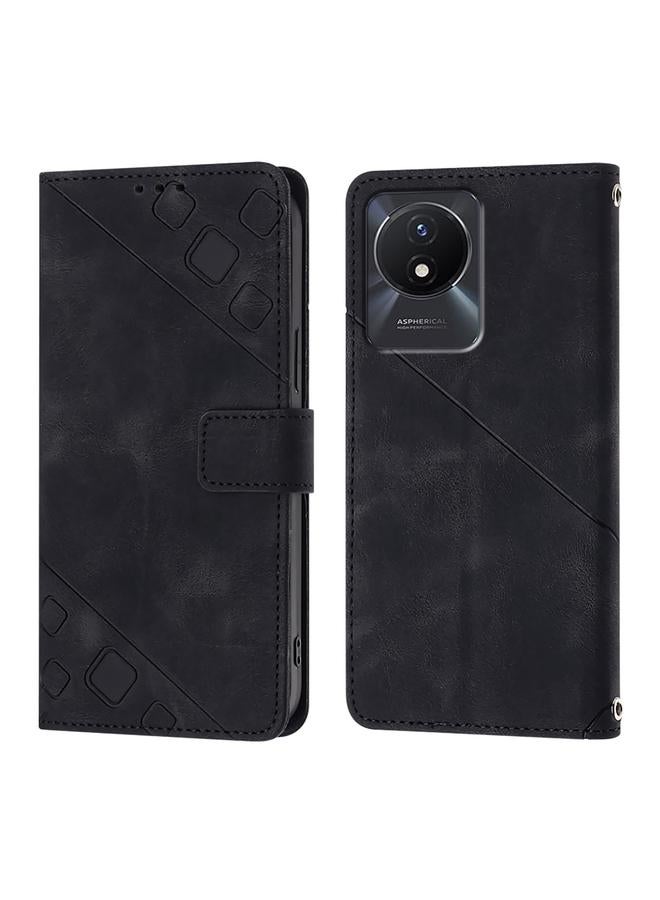 إيروريكس جراب لهاتف vivo Y02 / Y02A / Y02t / Y11 2023 جراب هاتف من الجلد المنقوش بملمس الجلد - Image 2