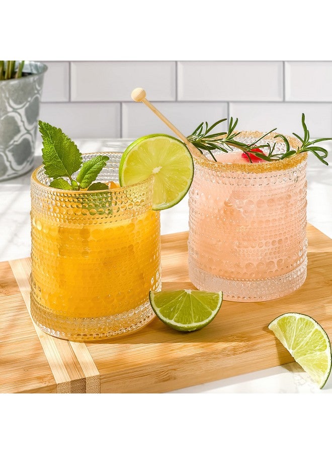 Kate Aspen Beaded Drinking Glasses Set of 6, 10 oz Retro Vintage Glassware - Boho Cocktail Water Juice Glasses, Hostess or Housewarming Gift - Image 3