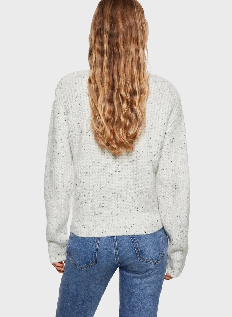 MANGO High Neck Knitted Sweater
