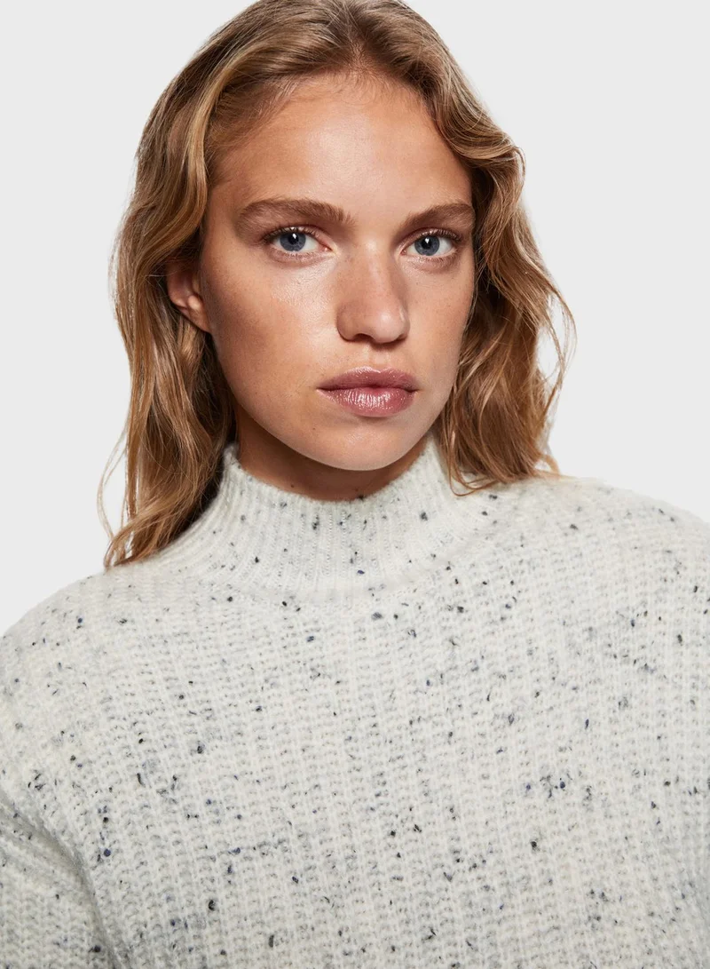 MANGO High Neck Knitted Sweater