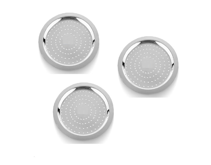 Damurhu Stainless Steel Hole Lid s | Lid Covers for Utensils | Milk Cover Plate| Steel Jali Plate | Essential Set for Kitchen | Size -14,Set of 3 (Dia - Height - 0.5 cm, Lenth - 22 cm, Width -17 cm) - Image 1
