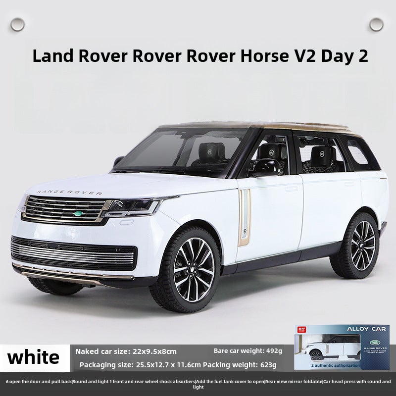 1:24 Licensed Range Rover SV Alloy Model Toy White - Image 1
