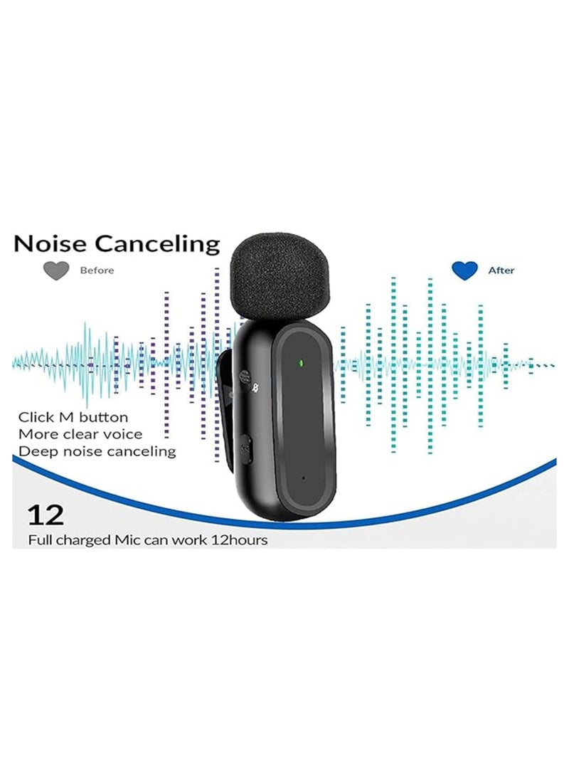 MMG - Wireless Lavalier Microphone for iPhone 15 | Android phones | Laptop and other USB C Devices | Plug and Play Mini Mic with Charging Bin Earbud for YouTube TikTok Live Streaming Gaming (1 Type C Mic) - Image 1