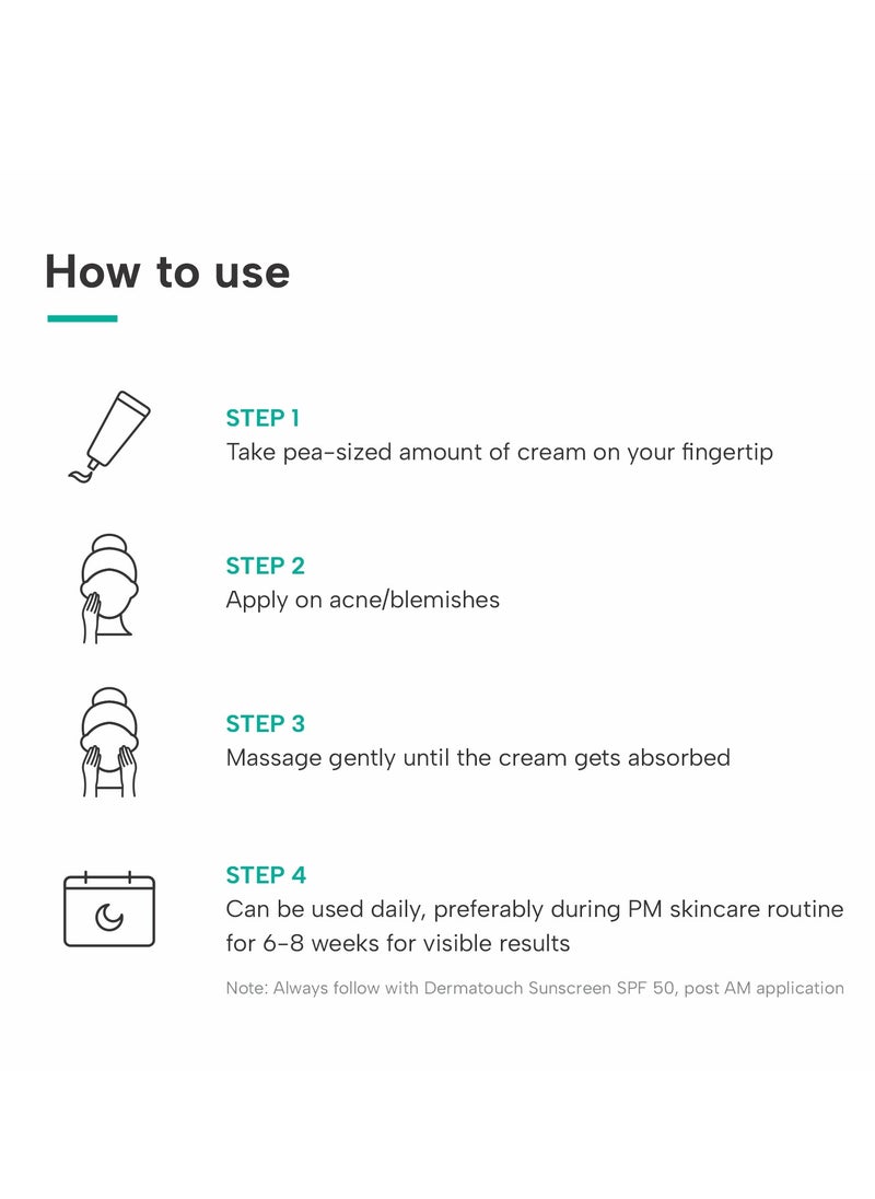 DERMATOUCH - DERMATOUCH Glycolic, Niacinamide Cream, For Anti Acne And Blemishes - 30G - Image 1