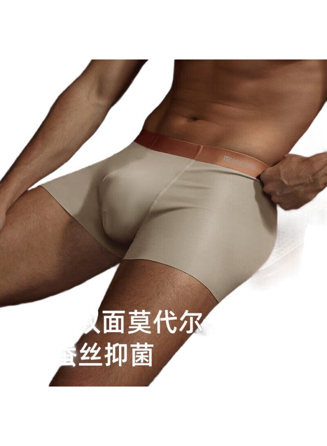 Madallo High-Quality Double-Sided Men'S Underwear, 120S Modal Silk Antibacterial Crotch Ice Silk Boxer Briefs, Large Size Underpants - Image 2