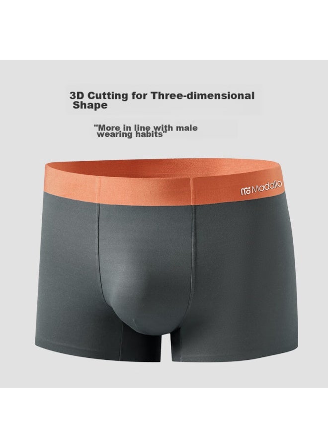 Madallo Modal High-quality Double-sided Men's Underwear, 120s Modal Silk Antibacterial Crotch Ice Silk Boxer Briefs, Large Size Underpants - Image 5
