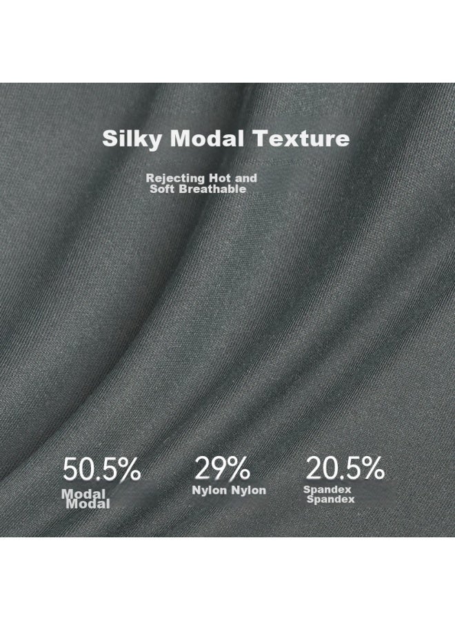 Madallo Modal High-quality Double-sided Men's Underwear, 120s Modal Silk Antibacterial Crotch Ice Silk Boxer Briefs, Large Size Underpants - Image 4