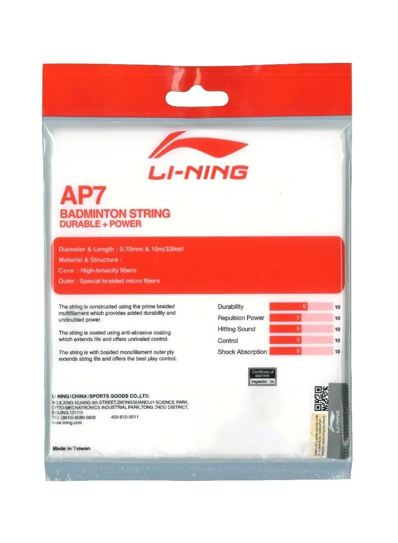 Li-Ning Ap - 7 Badminton String - Yellow - Image 3