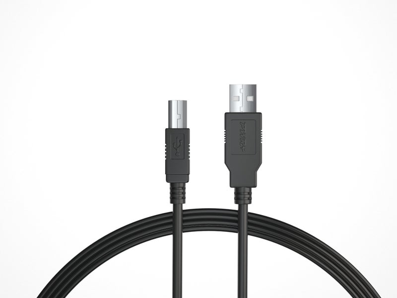 PWR+ 6Ft Long Cable USB 2.0 Type-A to Type-B High Speed Cord for Audio Interface, Midi Keyboard, USB Microphone, Mixer, Speaker, Monitor, Instrument, Strobe Light System Laptop Mac PC - Image 4