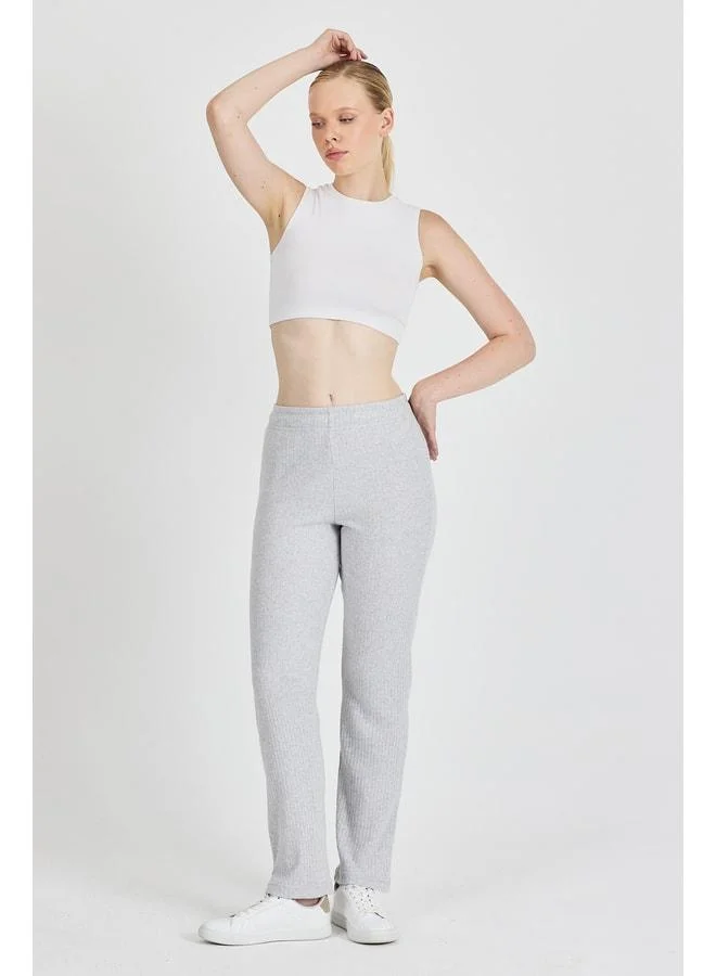 Mmetalic  Women's Gray High-Waist Fitted Loose-Fit Daily Thin Sweatpants Pajama. for Women | Best Price UAE