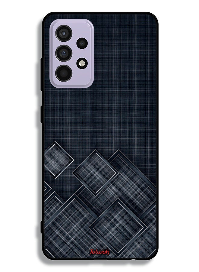 Tolwak Samsung Galaxy A52 4G Protective Case Cover Squares Pattern On Cloth - Image 1