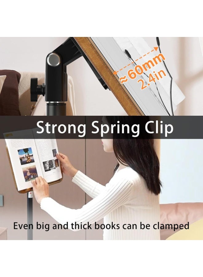 Arabest Standing Desk, Adjustable Book Stand, Standing Desk, Height Adjustable, 80-130 cm, Movable Computer Desk, Mobile Music Stand, Table Projector Stand, Portable Podium Stand for School, Office, Church - Image 3