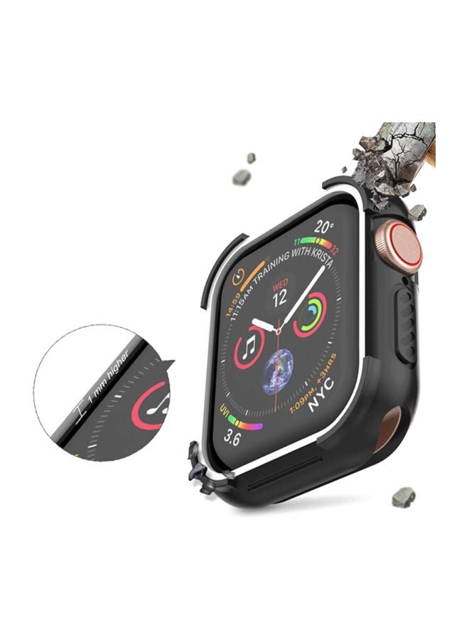 Ozone Protective Case Cover For Apple Watch Series 4/5 44 mm Black/Silver - Image 3