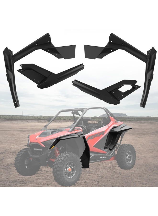 LitMiRacle Fender Flares for RZR PRO XP/XP 4 2020-2023, Front & Rear Heavy Duty Wider Mud Flaps Kit for 2022+ PRO R/Turbo R/Turbo R 4, Extended Exterior Accessories (Replace #2884685) - Image 1