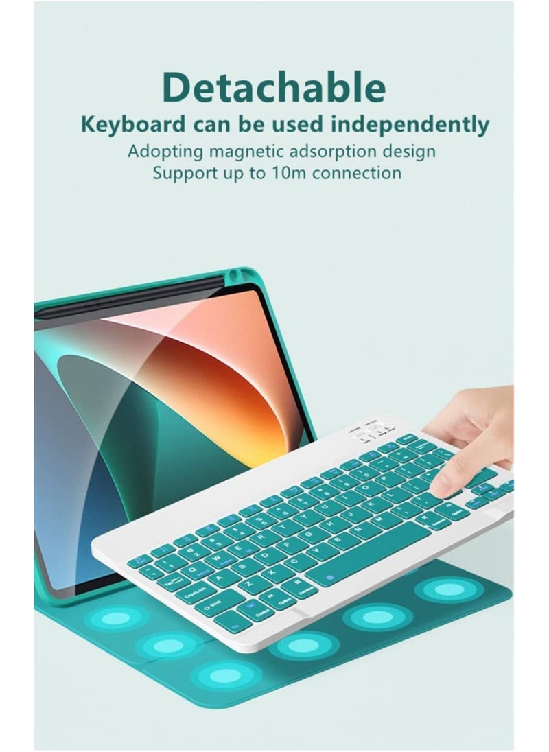 Generic - Detachable Bluetooth Keyboard Case for Mi Pad 5/Mi Pad 5 Pro with Backlight & Auto Sleep/Wake, 11-inch Case with Pen Holder & Mouse Support for Mi Pad 5/Mi Pad 5 Pro 5G. - Image 1