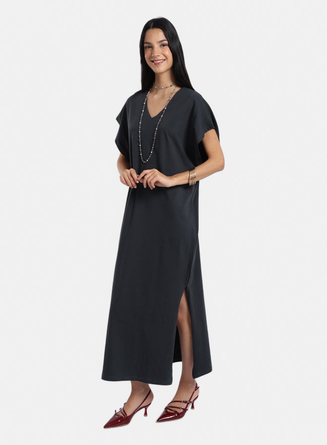 Carina Lounge Dress with Side Slits - Image 2