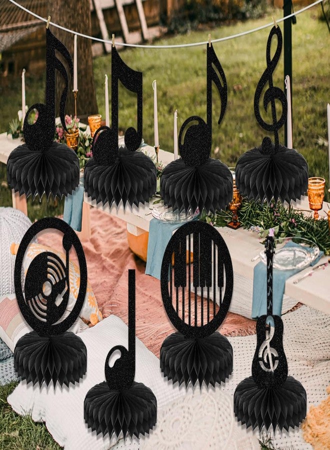 WFKLDF 8 Pcs Music Party Honeycomb Centerpieces Music Centerpieces for Table Music Themed Party Decorations Music Note Decor Music Party Decor Supplies - Image 5