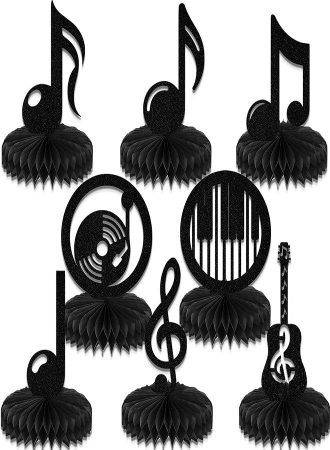 WFKLDF 8 Pcs Music Party Honeycomb Centerpieces Music Centerpieces for Table Music Themed Party Decorations Music Note Decor Music Party Decor Supplies - Image 1
