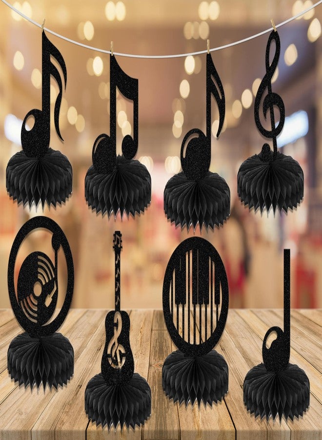 WFKLDF 8 Pcs Music Party Honeycomb Centerpieces Music Centerpieces for Table Music Themed Party Decorations Music Note Decor Music Party Decor Supplies - Image 4