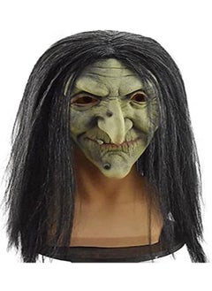 Brain Giggles BrainGiggles Scary Scary Witch Halloween Mask, Durable, Adjustable Full Face Halloween Costume Mask for Men & Women, Masquerade & Halloween Cosplay Party face cover for adults (Old Witch Mask).  - Image 1