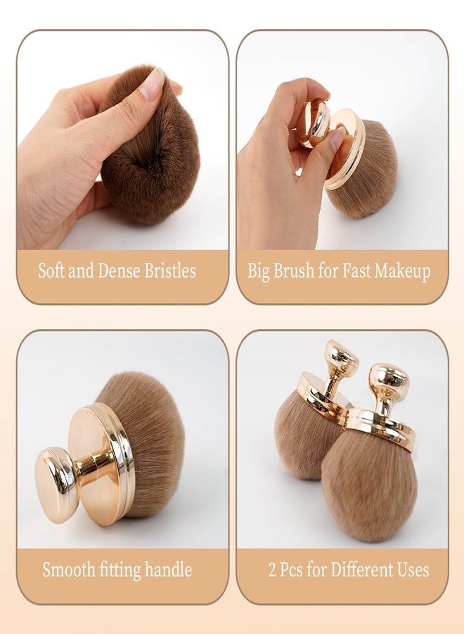 YONHTUTU 2 Pcs Extra Large Self Tanner Brush 70mm Self Tanning Brush for Body Makeup, Back Tanning Applicator Kabuki Brushes Powder Fondation Bronzer Blending Back Lotion Sunscreen Applicator Stocking Stuffers - Image 3