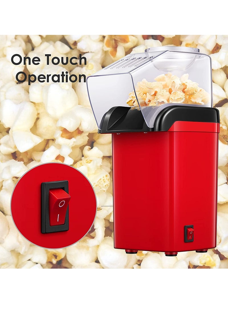 لاك ماكينة صنع الفشار الكهربائية بالهواء الساخن، وجبة خفيفة صحية، كوب وغطاء علوي للحفلات والمنزل والأسرة - Image 3