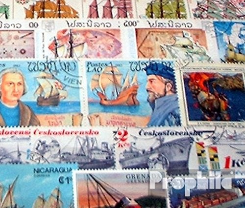Prophila Collection Motives 100 Various Vessels and Boats Stamps Stamps for Collectors SeafaringShips - Image 1