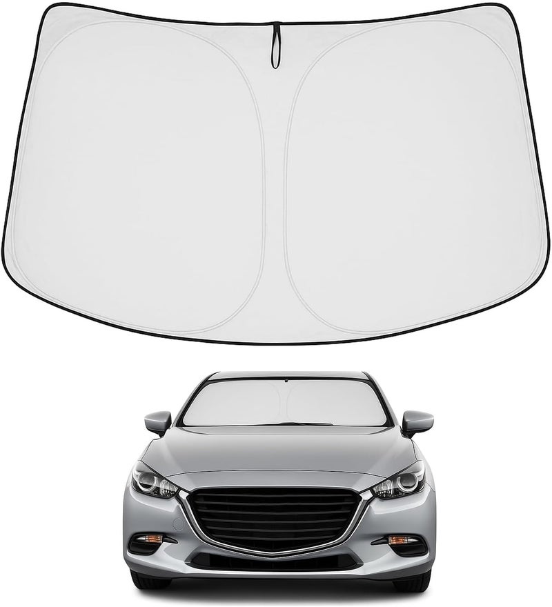 Proadsy واقي شمس أمامي قابل للطي من ، مصمم خصيصًا لسيارات Mazda 3 2014-2018 - ترقية 2024 (PRS287) - Image 1