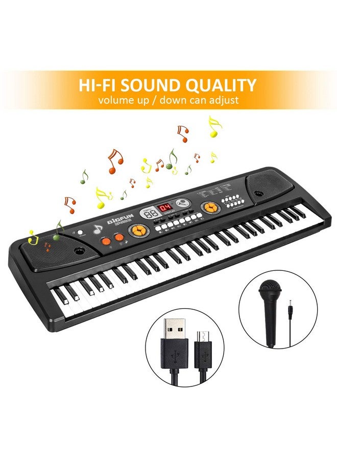 أم سانميرسن بيانو M SANMERSEN للأطفال مع ميكروفون، لوحة مفاتيح بيانو للأطفال للمبتدئين، لوحة مفاتيح إلكترونية محمولة مع وظيفة MP3/ شاشة LED، 61 مفتاحًا، ألعاب بيانو موسيقية للأولاد والبنات من سن 3 إلى 12 عامًا - Image 5