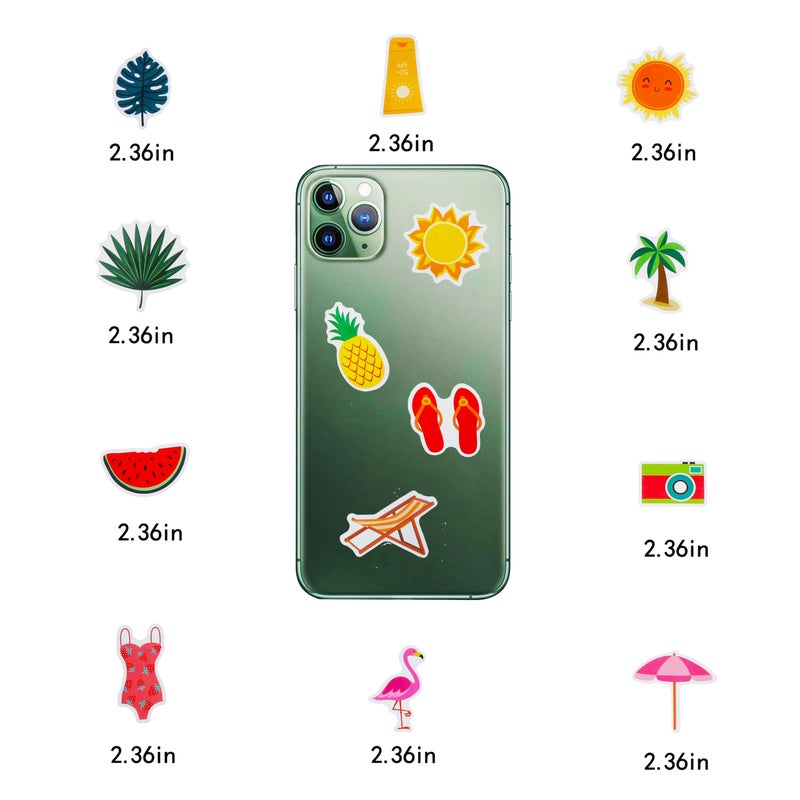 Cleverplay 100 Pack Pool Beach Stickers, Summer Party Favors, Birthday Decorations - Image 4