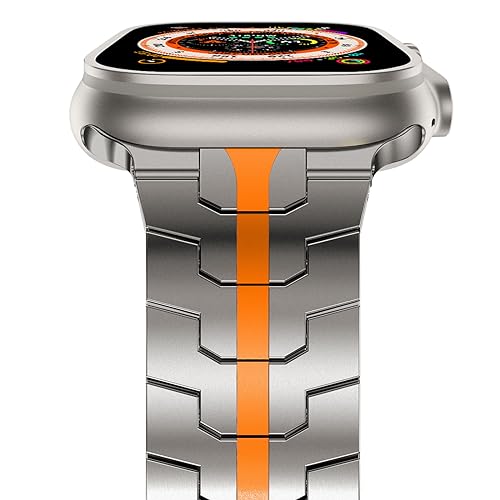 CHANCHY Stainless Steel Band for Apple Watch Band Apple Watch Ultra 3/2/1 Band 49mm, Series 11/10 46mm, 9/8/7 45mm, SE3/SE2/SE 6/5/4 44mm, 3/2/1 42mm, Metal Strap with Folding Clasp for Men - Image 2