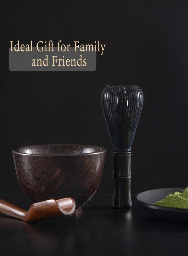 Sumsive Resin Matcha Whisk Traditional Japanese Chasen Matcha Tea Whisk Gifts for Tea Lovers Reusable Plastic Matcha Whisk for Authentic Tea Preparation (black) - Image 4