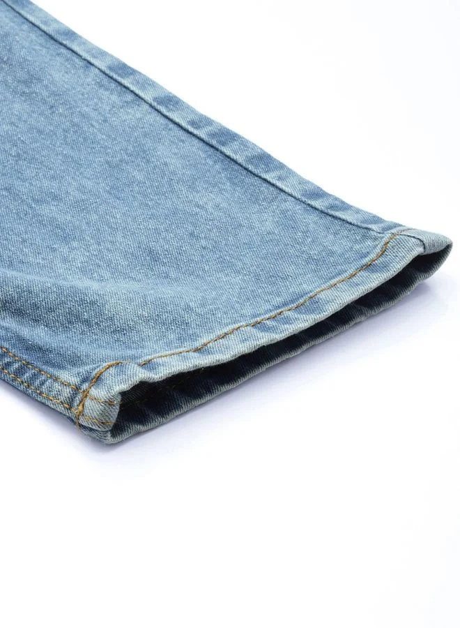 شركة المرآب الهندية Men Slim Fit Solid Mid-Rise Stretchable Jeans