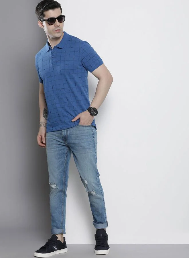شركة المرآب الهندية Men Slim Fit Solid Mid-Rise Stretchable Jeans