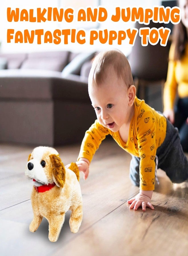 VGRASSP Jumping and Walking Dog Toy for Kids with Back Flip Action Soft Plush Dancing Puppy Electronic Pet Gift for Toddlers Boys and Girls - Color As Per Stock - Image 5