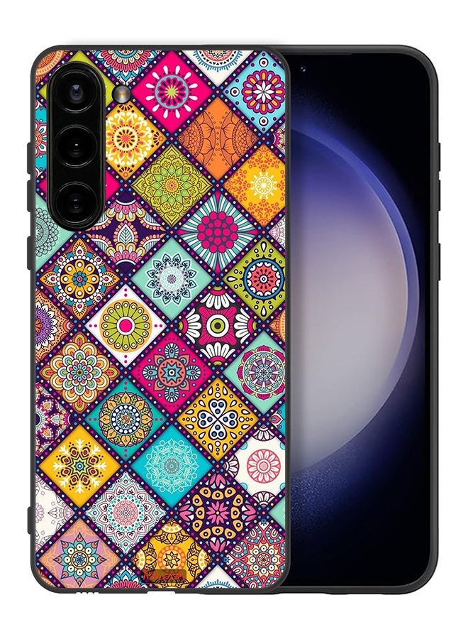 Tolwak Samsung Galaxy S23 Plus 5G Protective Case Cover Mandala Squares Pattern - Image 2