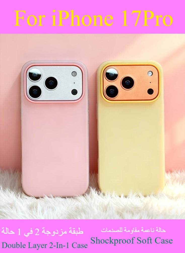 Dili Apple Blue iPhone CaseIPhone 17 Pro Luxury Matte Candy Color Phone Case iPhone Case Double Layer 2-In-1 Shockproof Soft Cover Gift for Woman and Man - Image 2