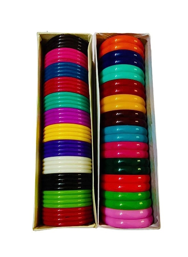 BestUBuy Multicolored Plastic Bangles for Silk Thread Jewellery Making Kada Patla for Women Size 2.8 - Image 1