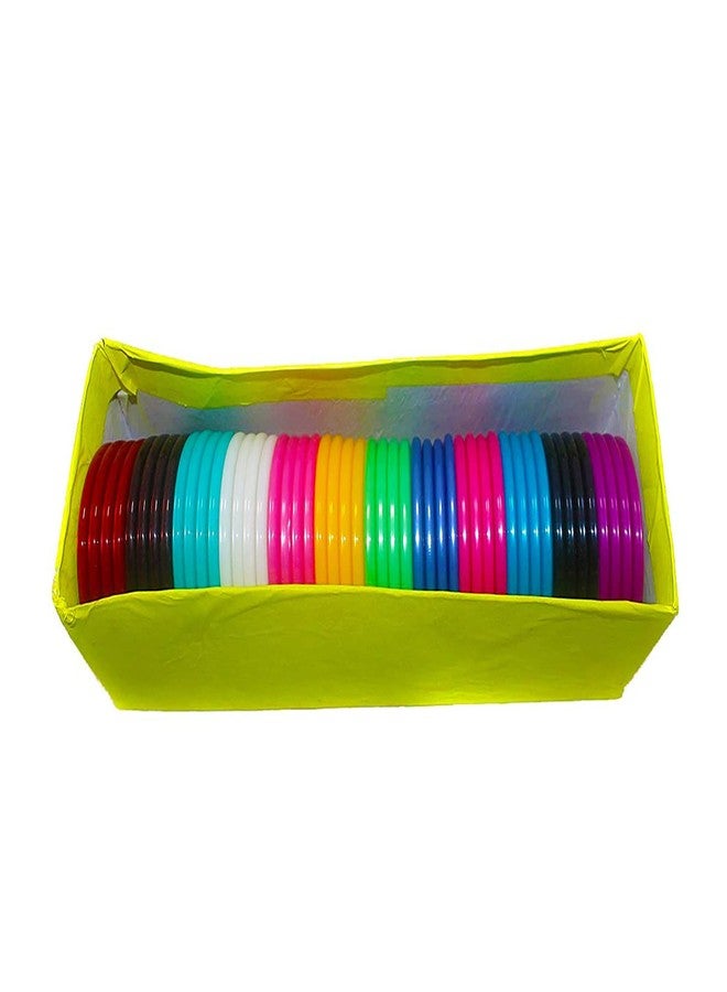 BestUBuy Multicolored Plastic Bangles for Silk Thread Jewellery Making Kada Patla for Women Size 2.8 - Image 4