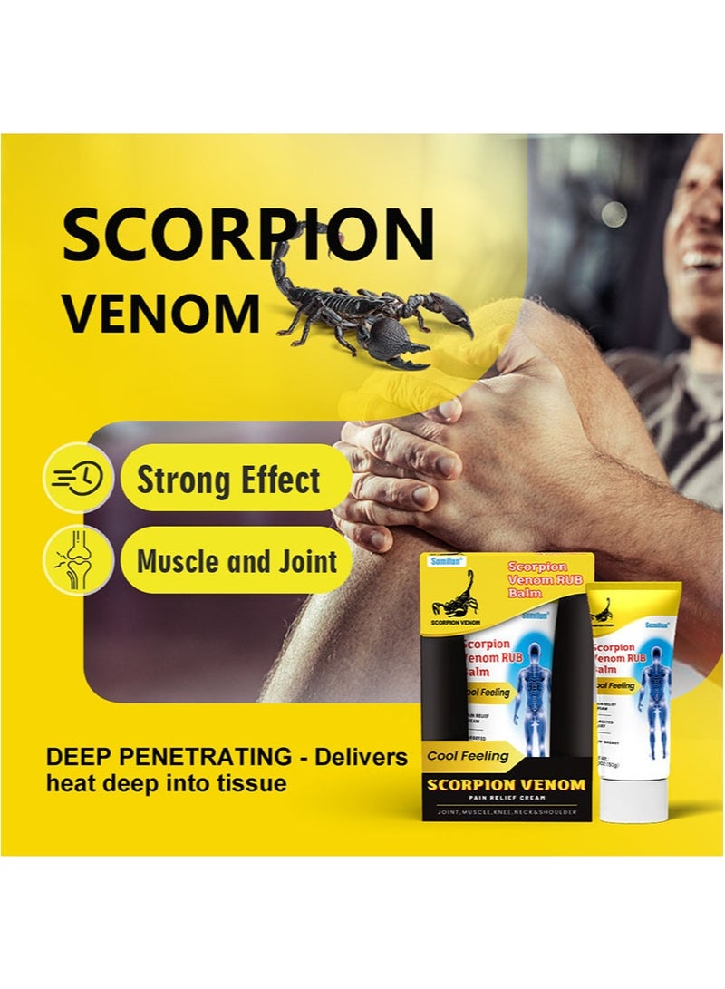 Sumifun Scorpion Venom Pain Relief Cream，Scorpion Venom Rub Bal，Cool Feeling，For Joint Activities Throughout The Body，Soothes Knees，Lumbar，Neck，Hands，And Feet（50g） - Image 3