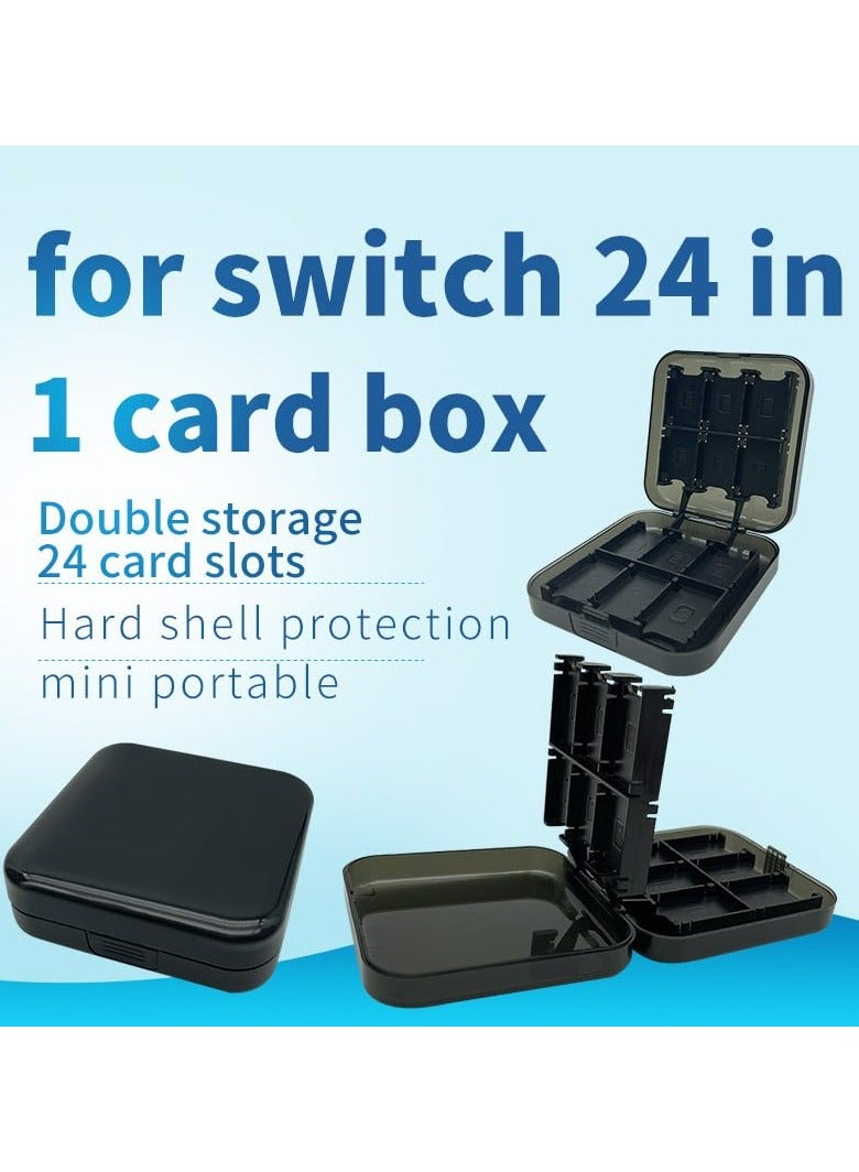CMGTYYD Game Card Case, Game Storage Case for 24 Switch Games Game Cards or TF Card, Switch Accessories, Slim Portable Game Organizer, Games Holder Organizer Suitable for Switch, Lite - Image 2