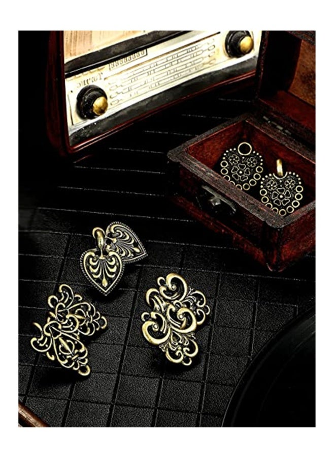 Brooch Clip 4 Pieces Vintage Sweater Swirl Clip Cape Cloak Clips Retro Cardigan Clip Shawl Collar Clasp Dress Shirt Brooch Clip for Girl Women - Image 4