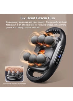 Generic Fascia Gun Muscle Massager Gun, High Frequency Back Waist Massage Machine, Six-head Body Shoulder Professional Fascia Massage Gun  - Image 3