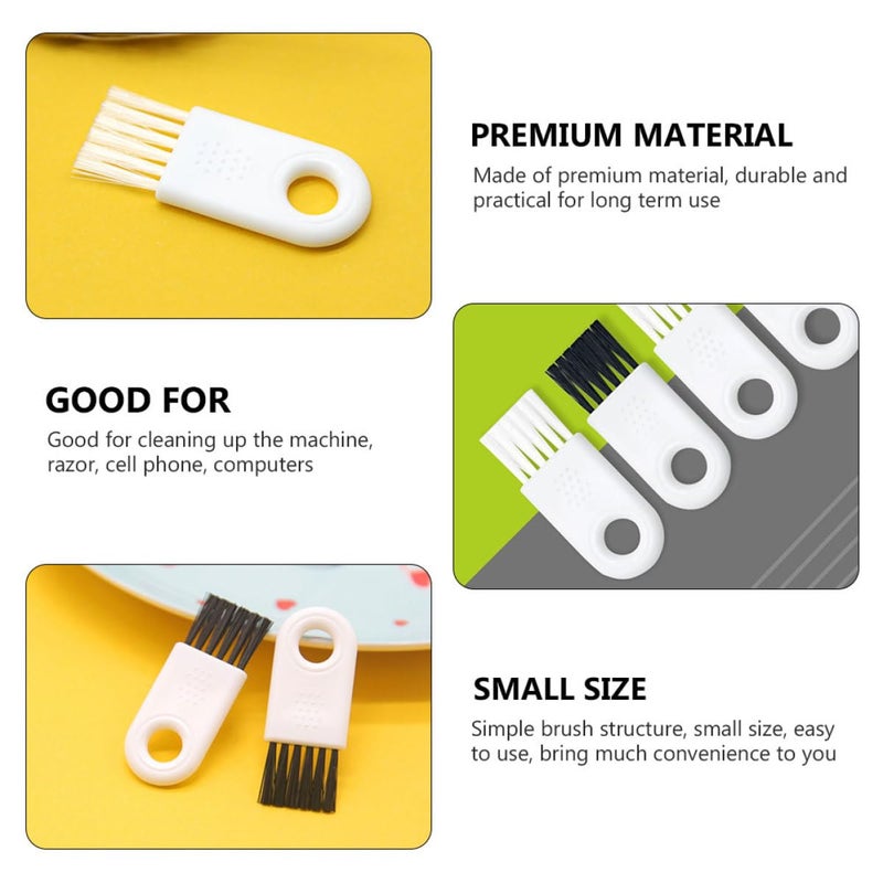 Electric Shaver Cleaning Brush Set 30 Pieces White Handle Black And White Bristles - Image 4