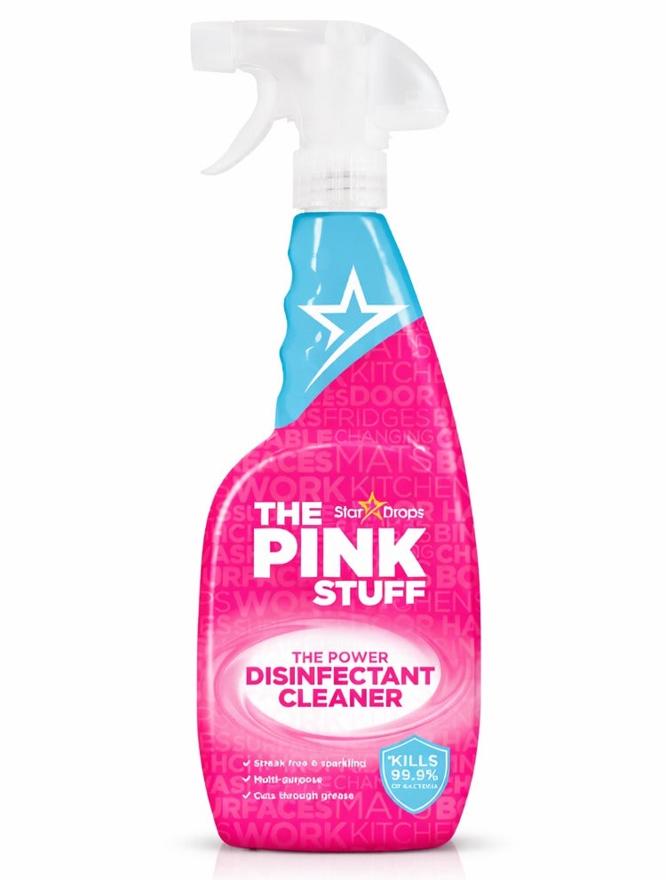 The Pink Stuff Disinfectant Cleaner Spray 850ml Multi Purpose Antibacterial Surface Cleaner Kills 99.9% Germs Grease Remover Kitchen Bathroom