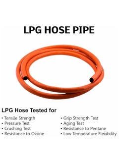 Duravel Duravel Hose Propane Butane LPG Gas Pipe, 8mm, British Standard, with 2 Clips 3 Meter  - Image 2