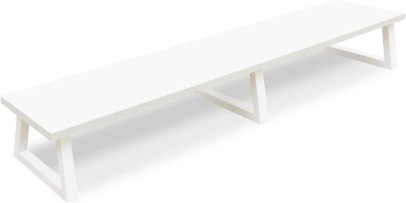 INDIAN DECOR XL653 White Monitor Riser for 2 Monitors Desktop Dual Monitor Stand Long ScreenPCLaptop Riser with StorageComputer Shelf TV Holder Home Office 42 inch - Image 1