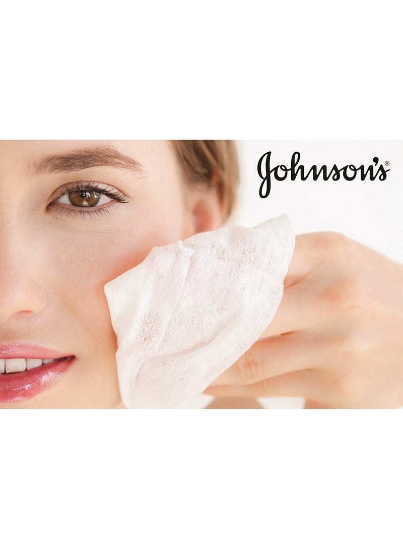Johnson's Cleansing Face Wipes, gentle on your skin while effectively removing dirt and impurities, leaving your skin feeling cleansed, soft and make-up free. - Image 2